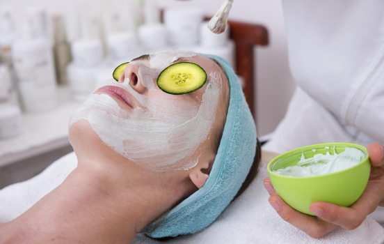 spa facial treatment woman
